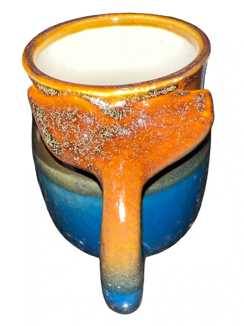Whale Tail Stoneware Mug Ceramic Pottery Handmade Coffee Tea
